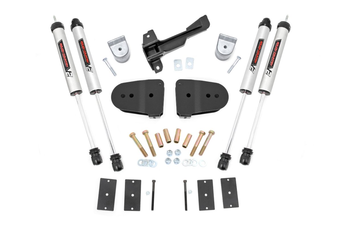 Ford F-350 Super Duty Suspension Lift Kit - Rough Country - 3 Inch Lift, V2 Monotube - 2023+